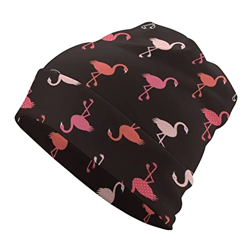 747 Herren Damen Strickmütze Flamingo-Vogel Slouchy Beanie Mütze Warme Beanie Mütze Bequeme Slouchy Turban Für Outdoor Laufen von 747