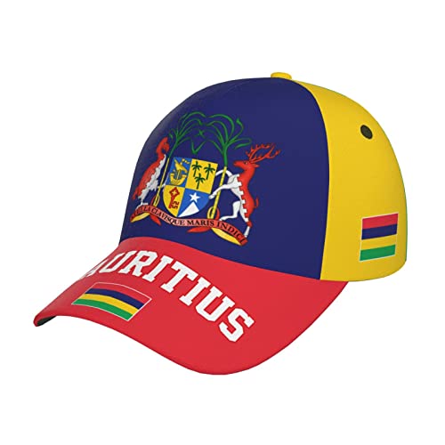 Herren Damen Baseball Kappen Mauritius-Flaggen-Mauritaner Hip-Hop-Hut Mode Baseball Kappe Mütze Leicht Angeln Hüte Für Angeln Reisen Wander von 747