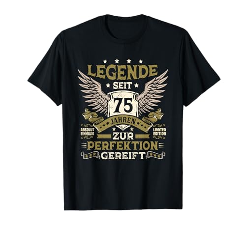 75. Geburtstag Mann Männer 75 Jahre Deko Lustig Geschenk T-Shirt von 75. Geburtstag Geschenke Co.