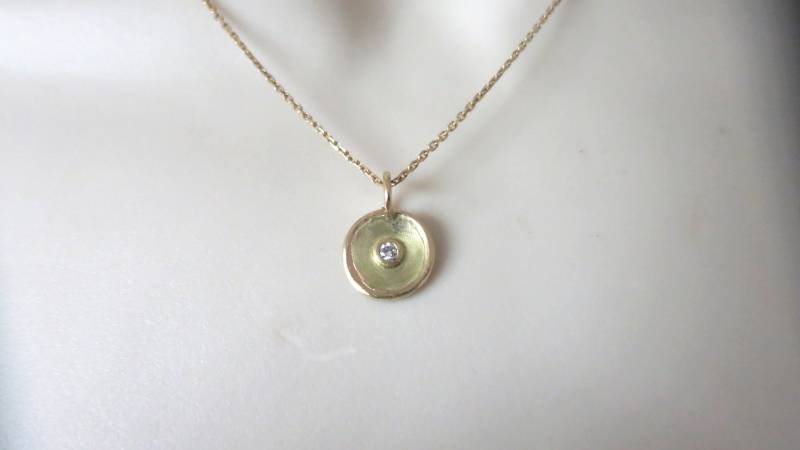 Gelbgold-Anhänger Mit 0, 05 Ct Diamant von 750creation