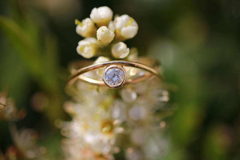 Ring Aus Gelbgold Und Diamant 0, 10 Ct von 750creation