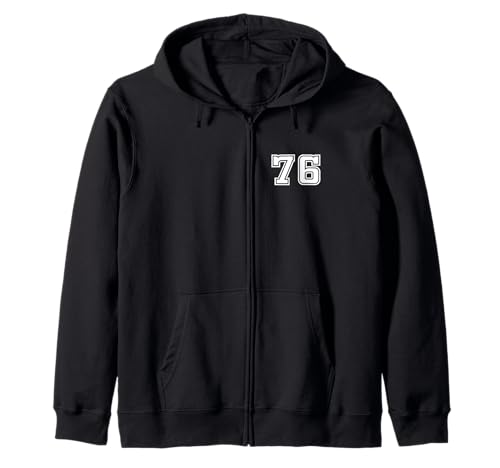 76 Nummer 76 1976 Team University College Herren Damen Kinder Kapuzenjacke von 76 Number 76 Apparel