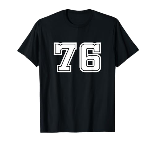 76 Nummer 76 1976 Team University College Herren Damen Kinder T-Shirt von 76 Number 76 Apparel