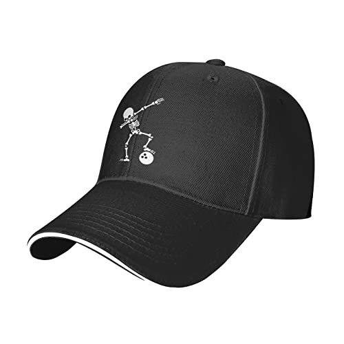 778 Baseballkappe Skeleton Dabbing Bowling Ball Basecap Verstellbare Baseball Cap Mode Dad Hat Für Outdoor Wandern Sport von 778