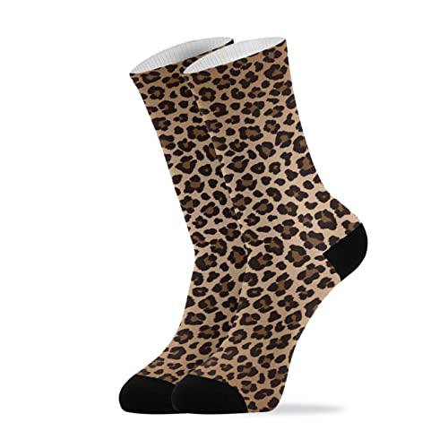 799 Socken Für Herren Damen Gepard Muster Mit Leopardenmuster Fahrradsocken Klassische Wandersocken Weich Tennissocken Strümpfe, Für Sport, Outdoor, Spazieren von 799