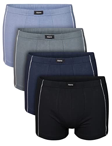 7Days 4er Pack Herren Retro Short Boxershorts Unterhose Unterwäsche aus Baumwolle mit Elasthan L von 7 Days