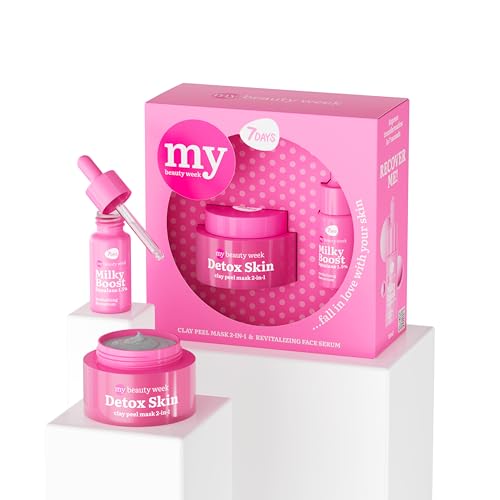 7DAYS Hautpflege Set mit Ton Gesichtsmaske und Gesichtsserum mit Squalan - Koreanisches Hautpflege Geschenkset für Frauen und Jugendliche - Preppy Skincare Verwöhnset 7DAYS Hautpflege Set mit Ton Gesichtsmaske und Gesichtsserum mit Squalan - Koreanisches Hautpflege Geschenkset für Frauen und Jugendliche - Preppy Skincare Verwöhnset von 7Days