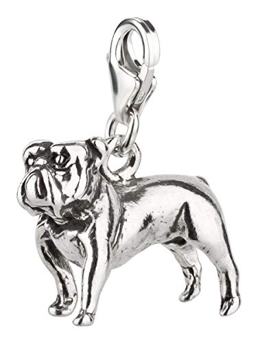 7K Charm Anhänger Hund Bulldogge 3 aus 925 Sterling Silber (19x15mm) von 7K