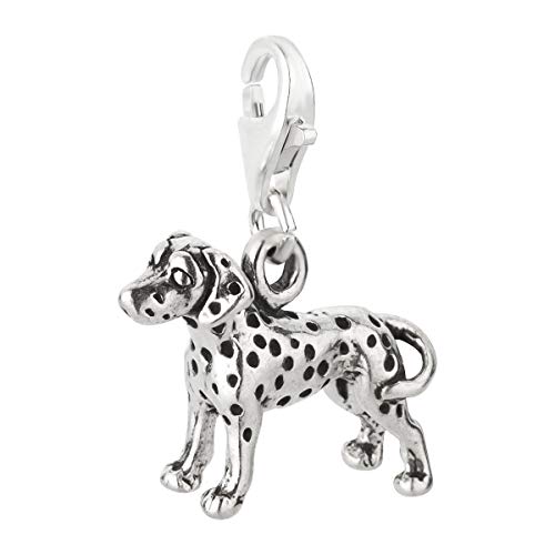 7K Charm Anhänger Hund Dalmatiner 2 aus 925 Sterling Silber (20x14mm) von 7K