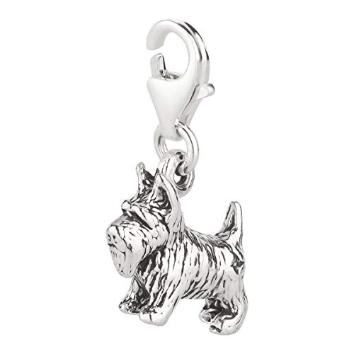 7K Charm Anhänger Hund Kleiner Scottish Terrier 3 aus 925 Sterling Silber (12x11mm) von 7K