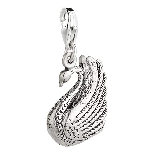 7K Charm Anhänger Schwan aus 925 Sterling Silber (19x16mm) von 7K