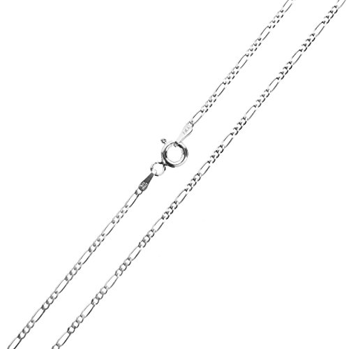 Figarokette Silberkette 925 Sterling Silber 1,7 mm 36-60 cm Länge 60 cm von 7K