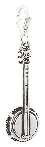 7K Unisex Charm Anhänger Banjo aus 925 Sterling Silber (28x10mm) von 7K