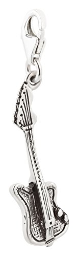 7K Unisex Charm Anhänger E-Gitarre aus 925 Sterling Silber (28x9mm) von 7K
