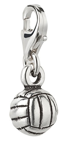 7K Unisex Charm Anhänger Volleyball aus 925 Sterling Silber (12x8mm) von 7K