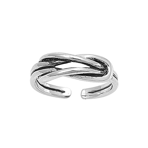 Zehenring aus 925 Sterling Silber als Fußschmuck für Damen, Herren und Mädchen, Größenverstellbar, Modell 21 von 7K