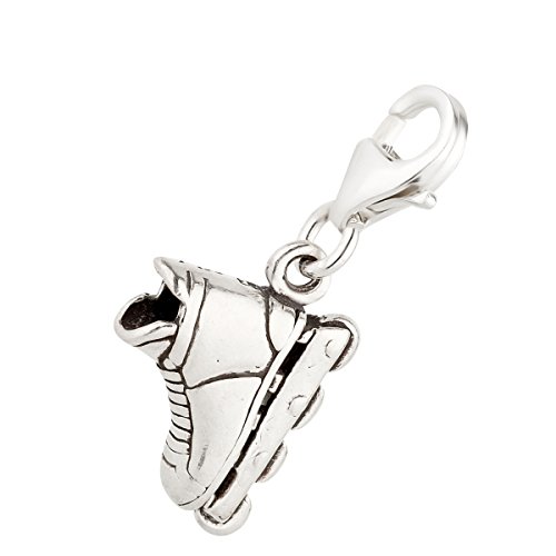 Charm Anhänger Inline Skates aus 925 Sterling Silber (15x12mm) von 7K