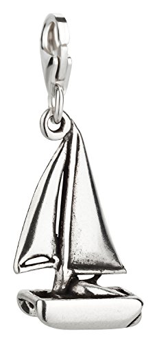 Charm Anhänger Katamaran aus 925 Sterling Silber (21x13mm) von 7K
