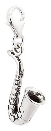 Charm Anhänger Saxophon aus 925 Sterling Silber (21x14mm) von 7K