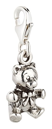 Charm Anhänger Teddybär 2 aus 925 Sterling Silber (16x9mm) von 7K