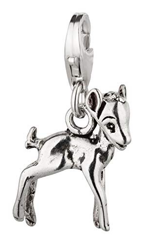 Charm Reh Anhänger Rehkitz Bambi aus 925 Sterling Silber (15x12mm) von 7K