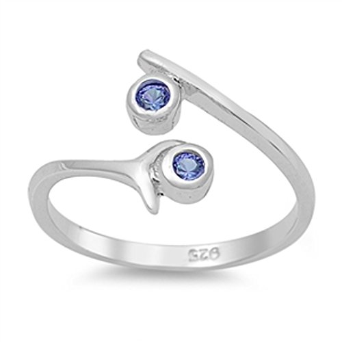 Zehenring aus 925 Sterling Silber als Fußschmuck für Damen, Herren und Mädchen, Größenverstellbar, blauer Zirkonia 4 Zehenring aus 925 Sterling Silber als Fußschmuck für Damen, Herren und Mädchen, Größenverstellbar, blauer Zirkonia 4 von 7K