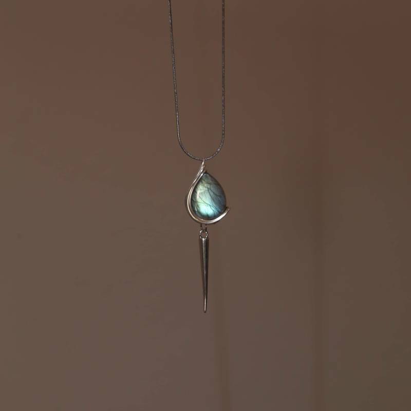 Labradorit Anhänger | Handgefertigter Schmuck Kristall Halskette Handgefertigt von 7LarcanaWirewrapped