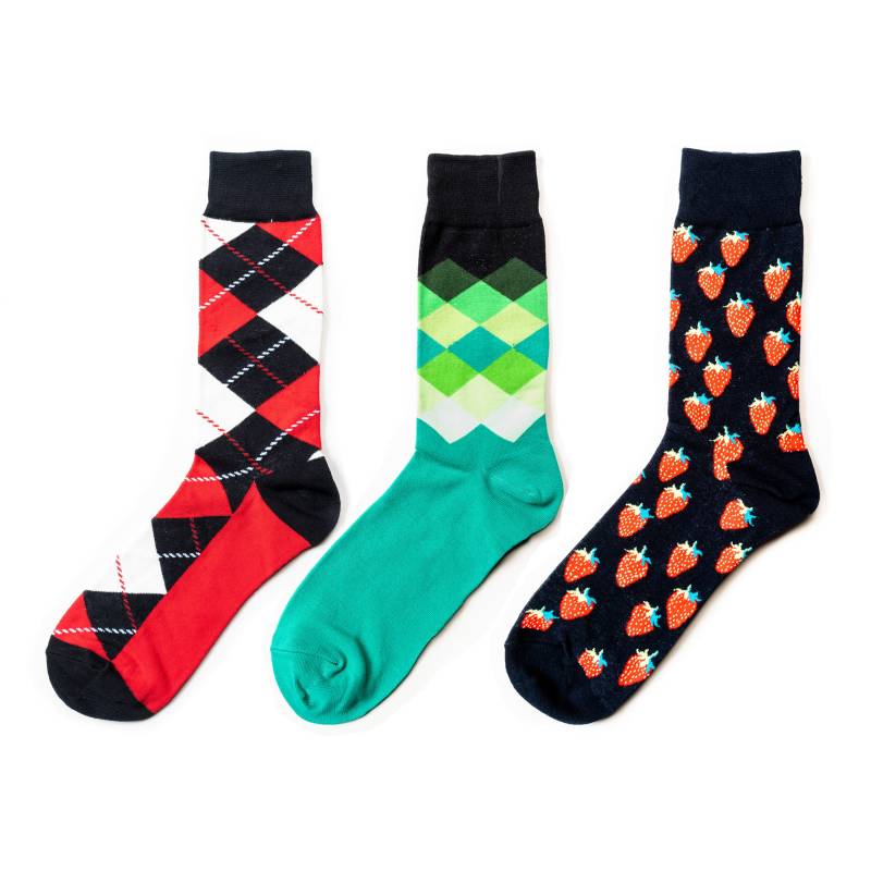 Pay 2 Get 3 Socks, High Quality Premium Trendy Colourful Eco Friendly Modern Style Gift For Him & Her von 7LoopsFashion