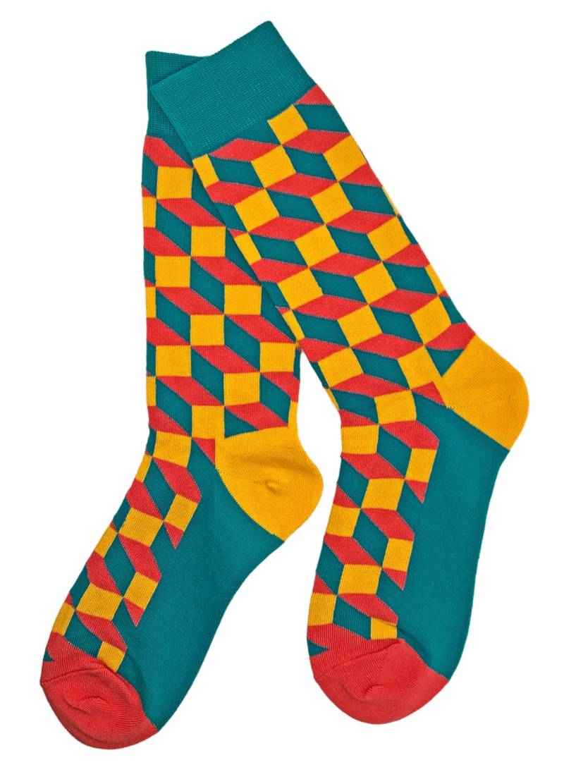 stylish Funky Pattern Socks, Optical Illusion Gift Idea, Combed Cotton, Funny Socks von 7LoopsFashion