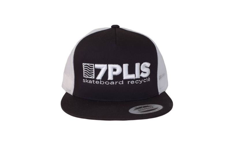 Schwarz/Weiß Gestickte 7Plis Trucker Cap von 7PLIS