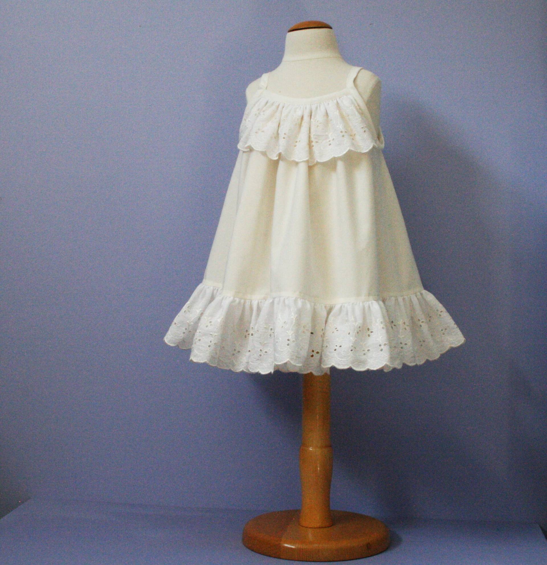 Rustikale Kinder Kleid #626 Größen 2 Bis 12, Strand Portrait, Taufe, Blumenmädchen von 7PineDesign