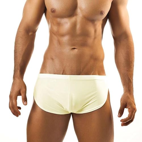 Herren Laufshorts mit großen geteilten Seiten Color Solid White Size L von 7Power