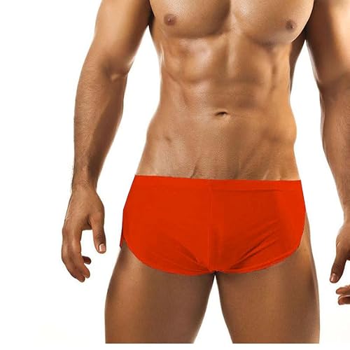 Herren Laufshorts mit großen geteilten Seiten Color Solid Red Size XXL von 7Power