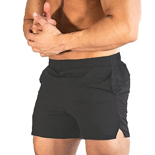 7Power Trainingsshorts für Herren 5" leichte Sportshorts schnell trocknend Color Black Size M von 7Power