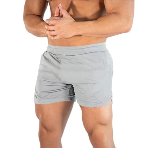 7Power Trainingsshorts für Herren 5" leichte Sportshorts schnell trocknend Color Grey Size M von 7Power