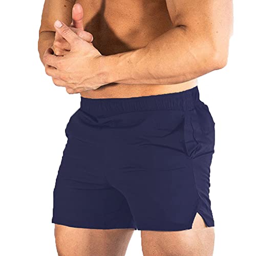 7Power Trainingsshorts für Herren 5" leichte Sportshorts schnell trocknend Color Navy Blue Size M von 7Power