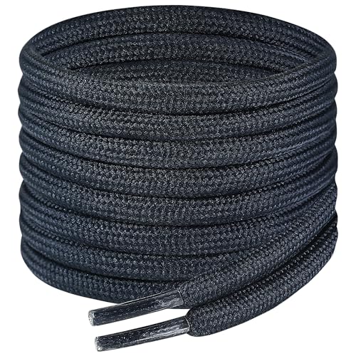 7STROBBS 2 Paar Runde Schnürsenkel für Arbeitsschuhe Outdoorschuhe Wanderschuhe Stiefel, Damen & Herren Reißfeste Schuhbänder, Ersatz Boots Shoelaces, Marineblau 170cm von 7STROBBS