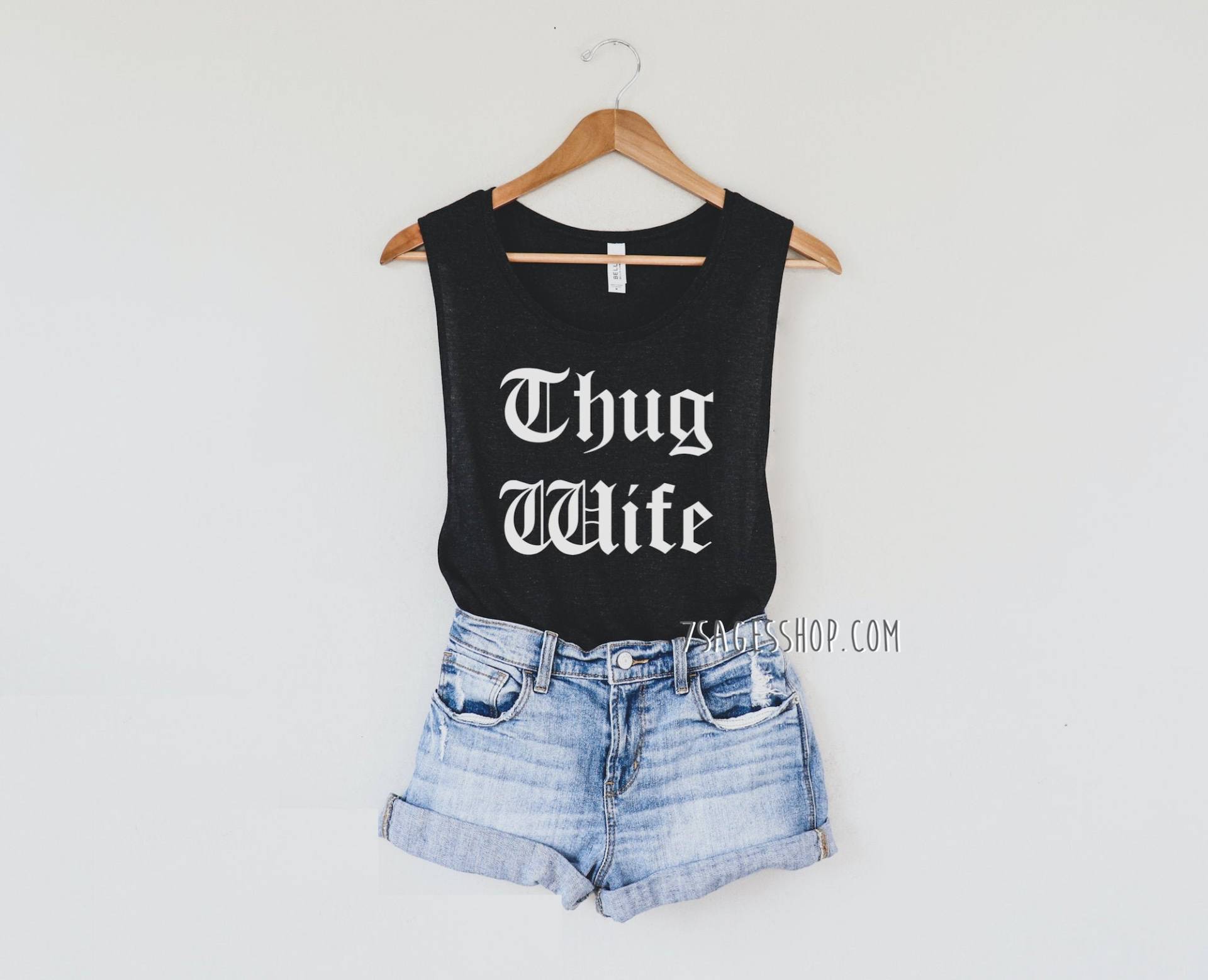 Thug Wife Muskel Tank Top, Shirt, Geschenk Für Wifey von 7Sages