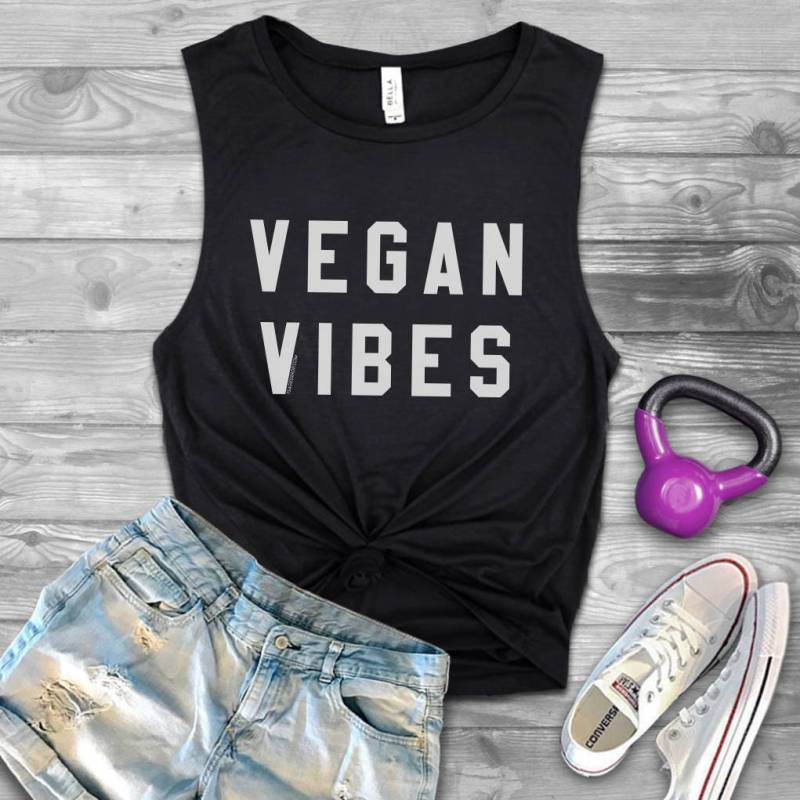 Vegan Vibes Muskel Tank Top - Veganes Shirt von 7Sages