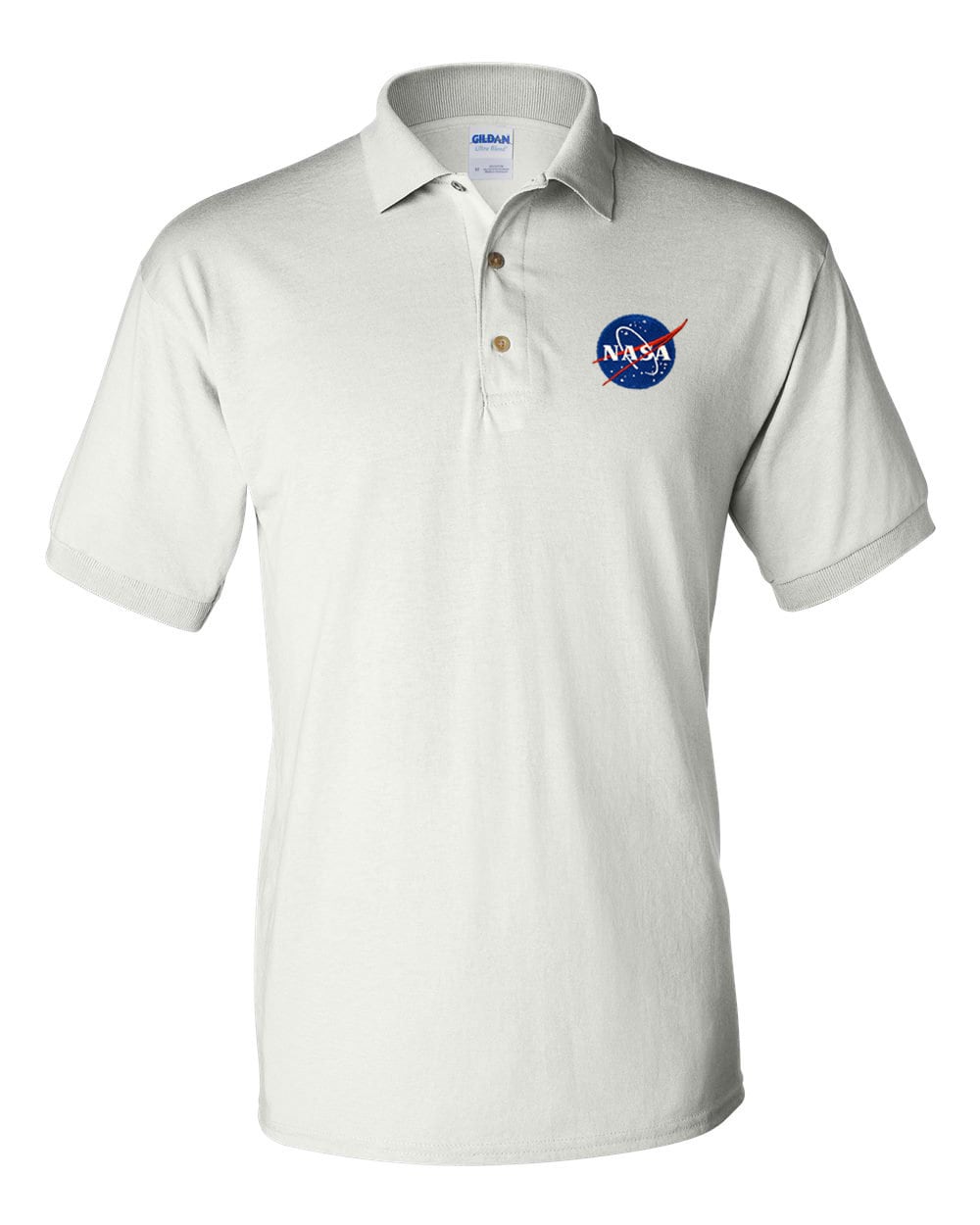 Nasa Meatball Logo Weißes Besticktes Poloshirt - Bis Zu 3x Approved Kostenloser Versand Nasa Meatball Logo Weißes Besticktes Poloshirt - Bis Zu 3x Approved Kostenloser Versand von 7Shirts
