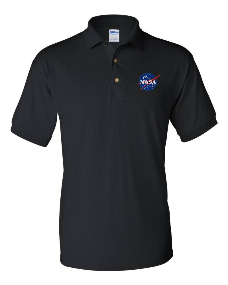 Nasa Meatball Schwarzes Logo Besticktes Poloshirt - Bis Zu 3x Approved Kostenloser Versand Nasa Meatball Schwarzes Logo Besticktes Poloshirt - Bis Zu 3x Approved Kostenloser Versand von 7Shirts