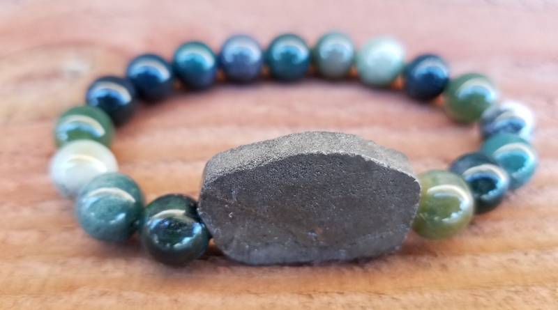 Jaspis Edelstein Armband | Pyrit Schmuck Naturstein Heilsteine von 7SixtyFiveDesigns