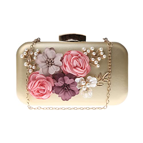 7VSTOHS Abend-Clutch-Geldbörsen für Frauen Blumen Elegante Hochzeits-Clutch-Tasche von 7VSTOHS