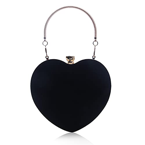 7VSTOHS Damen Clutch für Hochzeitsfeier Herz Abendtasche Mini-Partytasche Prom Crossbody Clutch Prom von 7VSTOHS
