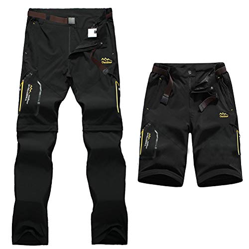 7VSTOHS Herren Zip Off Convertible Schnelltrocknend Wanderhose Atmungsaktiv Leichtgewicht Draussen Beiläufig Klettern Gehende Reiten Entfernbar Hosen von 7VSTOHS