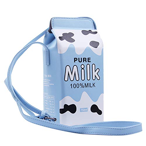 7VSTOHS Mädchen Früchte Erdbeer Banane Milk Box CrossBody Geldbörse Tasche Damen Handy-Wallet Schultertaschen von 7VSTOHS