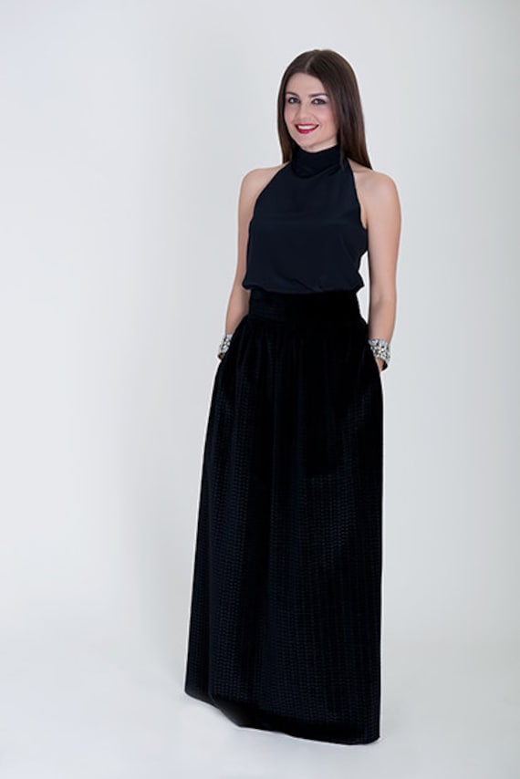 Maxi-Samtrock Mit Eingewebter Struktur von 7dresses