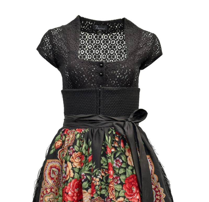 Spitzenbluse Schwarz, Kurzarm von 7dresses