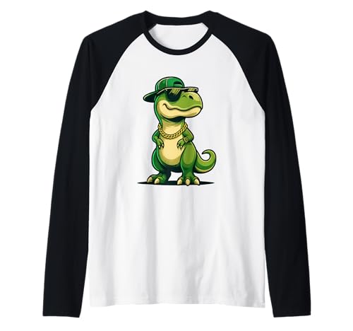 Dinosaurier T-Rex Hip Hop Retro Neuheit Kinder Lustiger Dinosaurier Raglan von 7eaven Shop