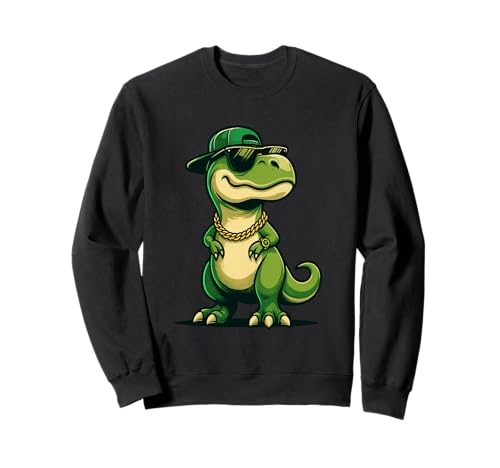 Dinosaurier T-Rex Hip Hop Retro Neuheit Kinder Lustiger Dinosaurier Sweatshirt von 7eaven Shop